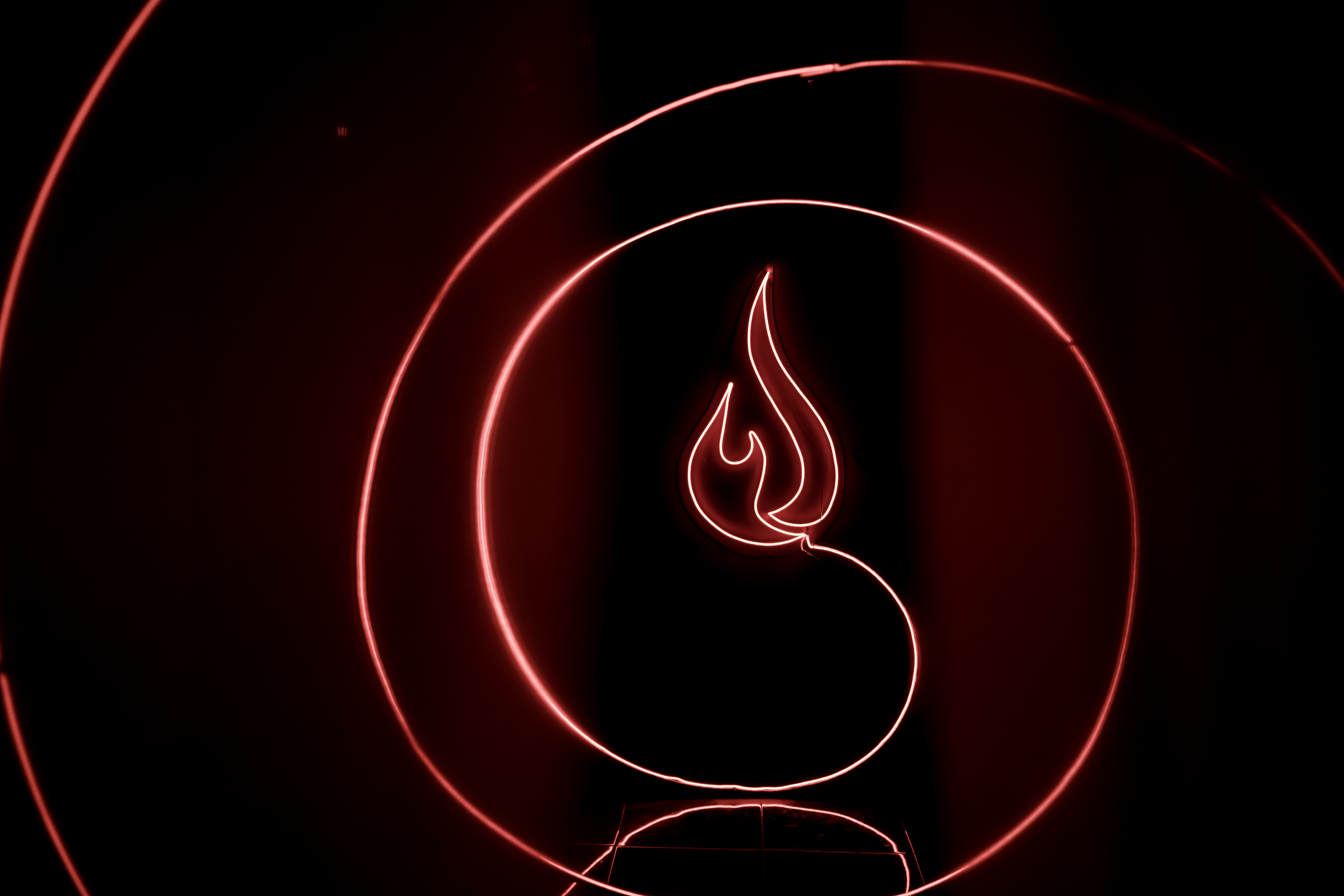 Abstract red neon light background